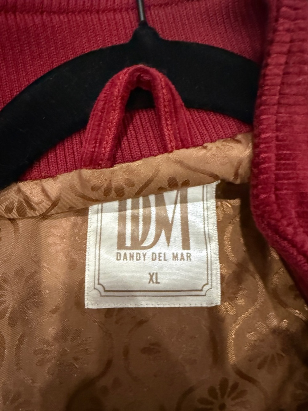 Maroon Corduroy Bomber Jacket - Picture 4 of 5